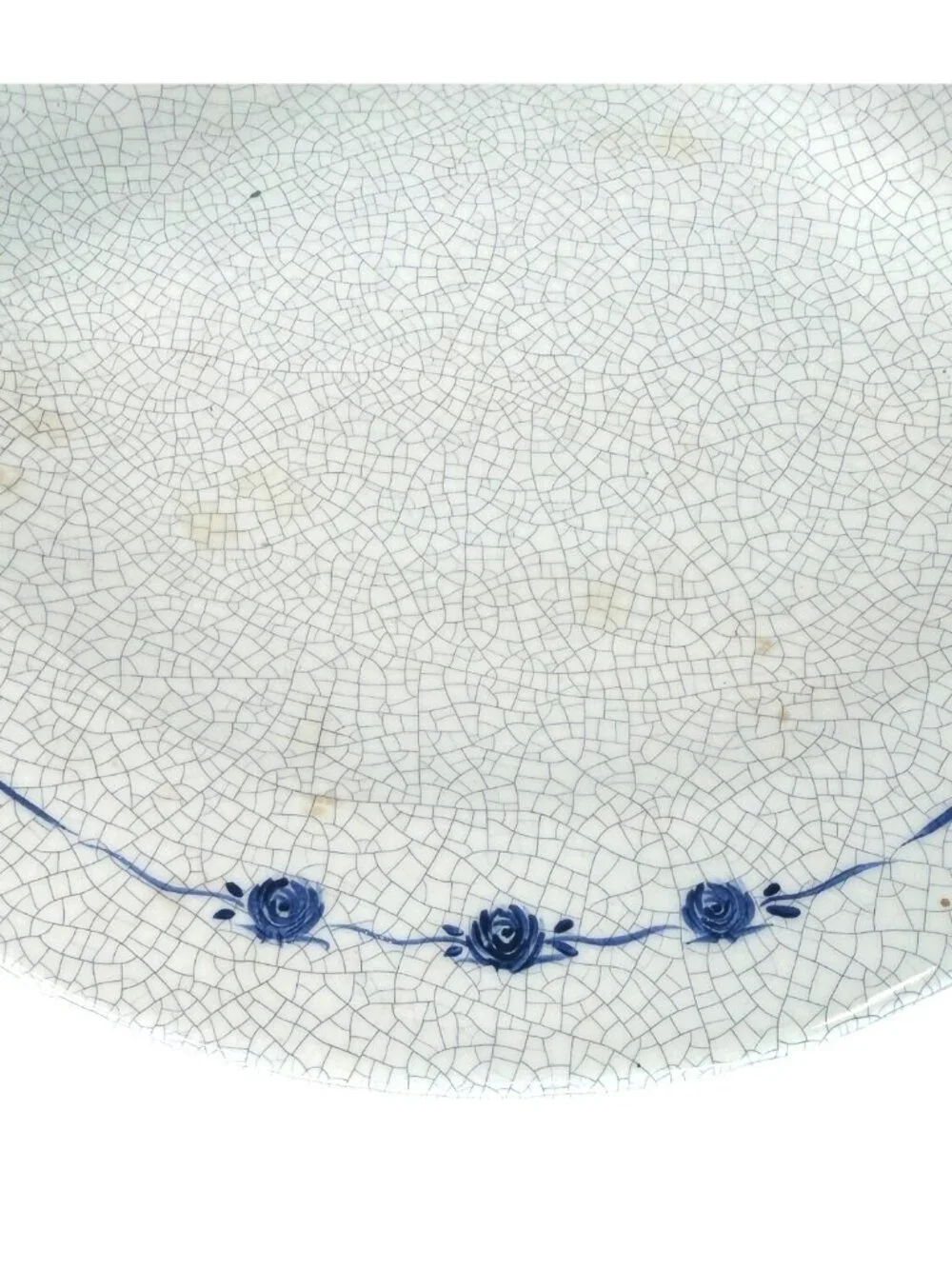 Vintage The Potting Shed Dedham Rabbit Handled Serving Tray Plate MC29 - Blue &